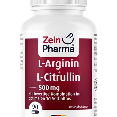 Zein Pharma L-Arginine + L-Citrulline, 500mg - 90 caps
