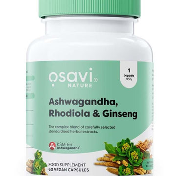 Osavi Ashwagandha + Rhodiola & Ginseng - 60 vegan capsules