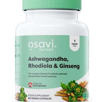 Osavi Ashwagandha + Rhodiola & Ginseng - 60 vegan capsules