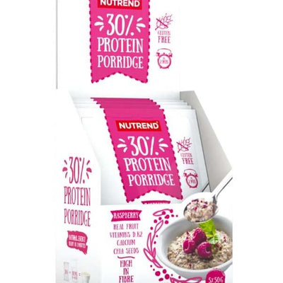 Nutrend 30% Protein Porridge, Raspberry - 5 x 50g