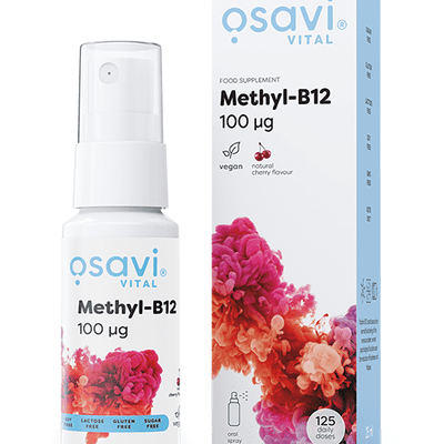 Osavi Methyl-B12 Oral Spray, 100mcg (Cherry) - 25 ml.
