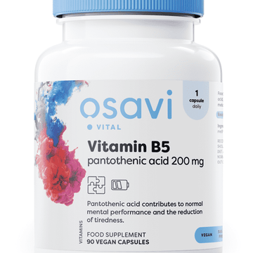 Osavi Vitamin B5 Pantothenic Acid, 200mg - 90 vegan caps