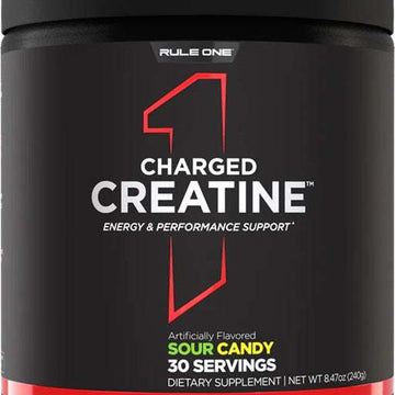 Rule One Charged Creatine, Sour Candy (EAN 196671008770) - 240 grams