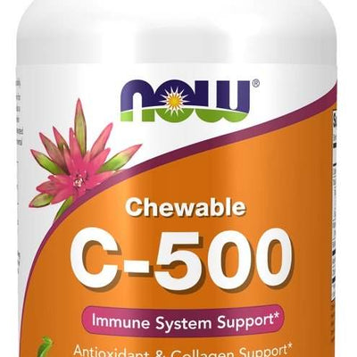 NOW Foods Vitamin C-500 Chewable, Cherry - 100 tablets