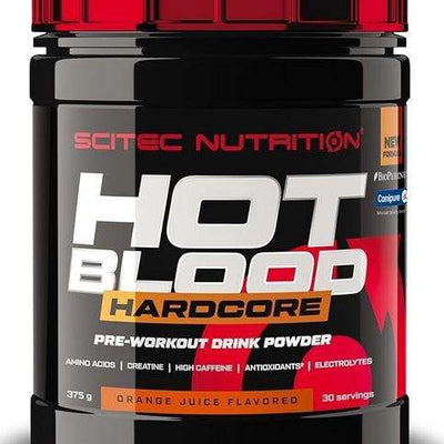 SciTec Hot Blood Hardcore, Orange Juice - 375 grams