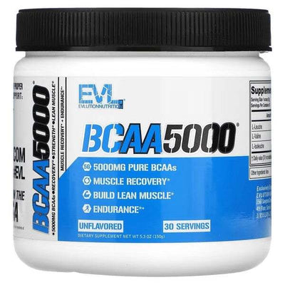EVLution Nutrition BCAA 5000, Unflavored - 150 grams
