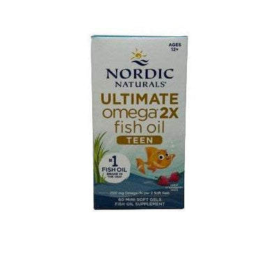Nordic Naturals Ultimate Omega 2X Fish Oil TEEN, Strawberry (EAN 768990891212) - 60 mini softgels