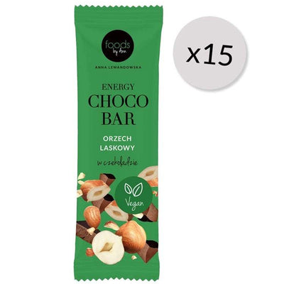 Levann Energy Choco Bar, Hazelnut with Chocolate Coating - 15 x 35g