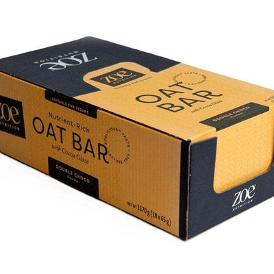 ZOE Nutrition Oat Bar, Double Choco - 18 x 65g