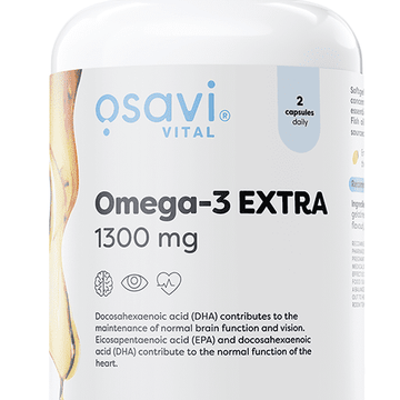Osavi Omega-3 Extra Molecularly Distilled, 1300mg (Lemon) - 180 softgels