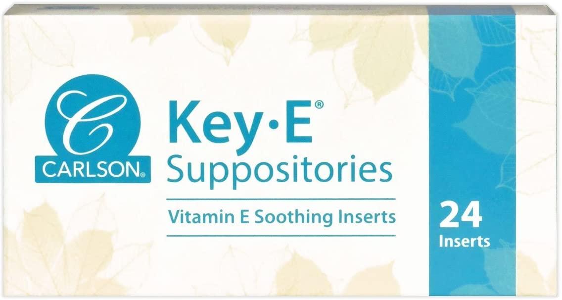 Key-E Vitamin E Suppositories, 24 inserts - Carlson Labs - welzo