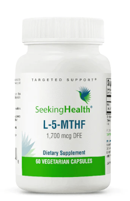 L-5-MTHF Methyl Folate 1000 - 60 Vegetarian Capsules - Seeking Health - welzo