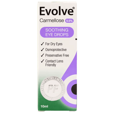 Evolve Carmellose 0.5% Soothing Eye Drops 10ml - welzo
