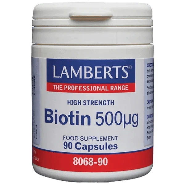 Lamberts Biotin Capsules 500mcg Pack of 90 - welzo