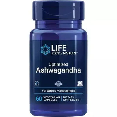 Life Extension Optimized Ashwagandha 60 Vegetarian Capsules