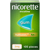 Nicorette? Fruitfusion 2mg Gum Nicotine 105 Pieces (Stop Smoking Aid) - welzo