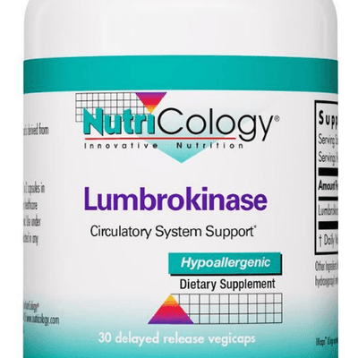 Lumbrokinase 30 enteric-coated Capsules - Nutricology / Allergy Research Group - welzo