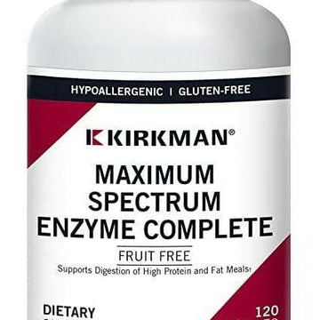 Maximum Spectrum Enzym-Complete/DPP-IV™ Fruit Free w/Isogest® - 120 capsules - Kirkman - welzo
