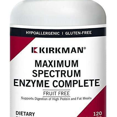 Maximum Spectrum Enzym-Complete/DPP-IV™ Fruit Free w/Isogest® - 120 capsules - Kirkman - welzo