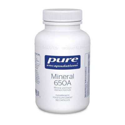 Mineral 650A 180 veg caps - Pure Encapsulations - welzo