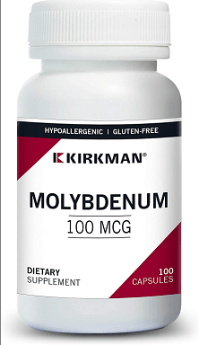 Molybdenum 100mcg (Hypoallergenic), 100 Capsules - Kirkman Laboratories - welzo