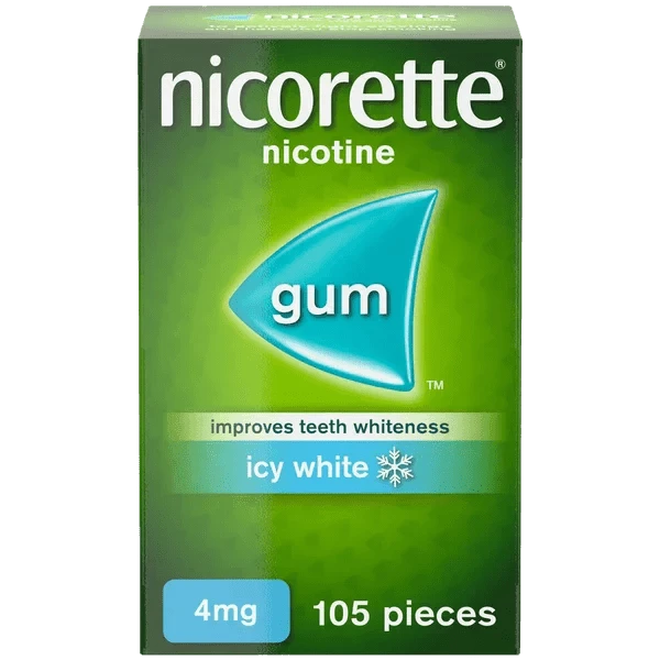 Nicorette Icy White Gum Nicotine (Stop Smoking Aid) - welzo