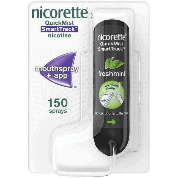 Nicorette QuickMist SmartTrack 1mg/Spray Mouthspray Nicotine Freshmint Sprays (Stop Smoking Aid) - welzo