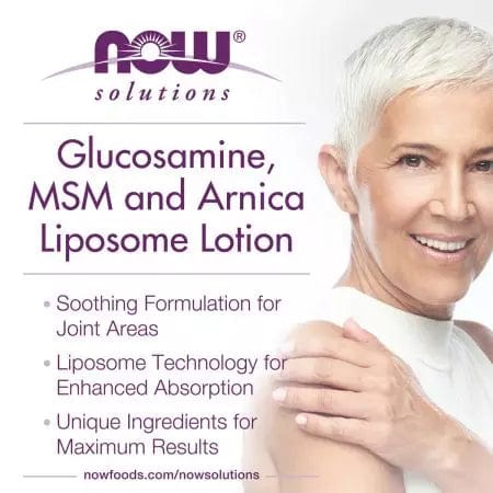 Now Foods Gluco-samine, MSM & Arnica Liposome Lotion 8oz