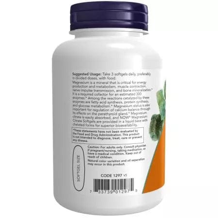 Maintenant les aliments en magnésium citrate