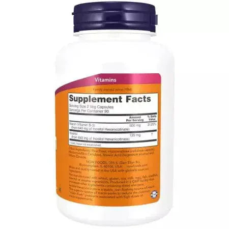 Teraz żywność niacyna (witamina B3) 250 mg spłukiwanie