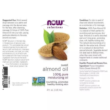 Ahora alimentos aceite de almendra dulce