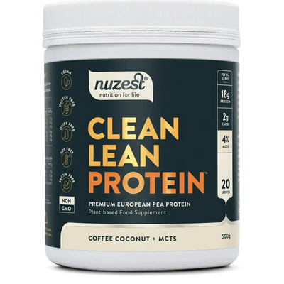 Nuzest - 500g - Clean Lean Protein Coffee Coconut + MCTS - welzo