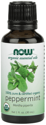 Organic Peppermint Oil Essential Oil 1oz - Now Foods - welzo