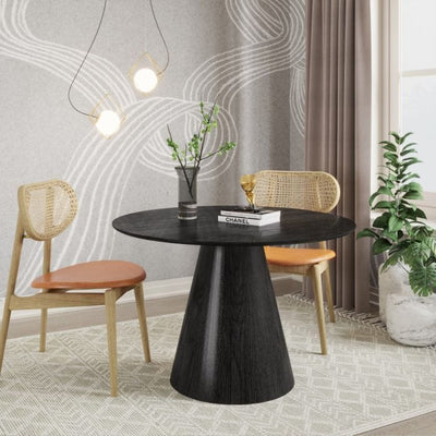 SOMBRA ROUND BLACK STOLL - 120 cm, efekt zrna dřeva, vážená základna (kopie)