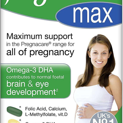 Pregnacare Max Tablets plus Omega 3 Capsules Pack of 84 - welzo