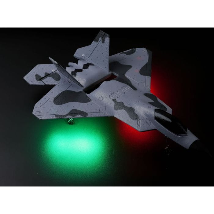 Welzo AeroRaptor F-22A RTF 3-канален RC реактивен самолет с 3D/6G автопилот жироскоп