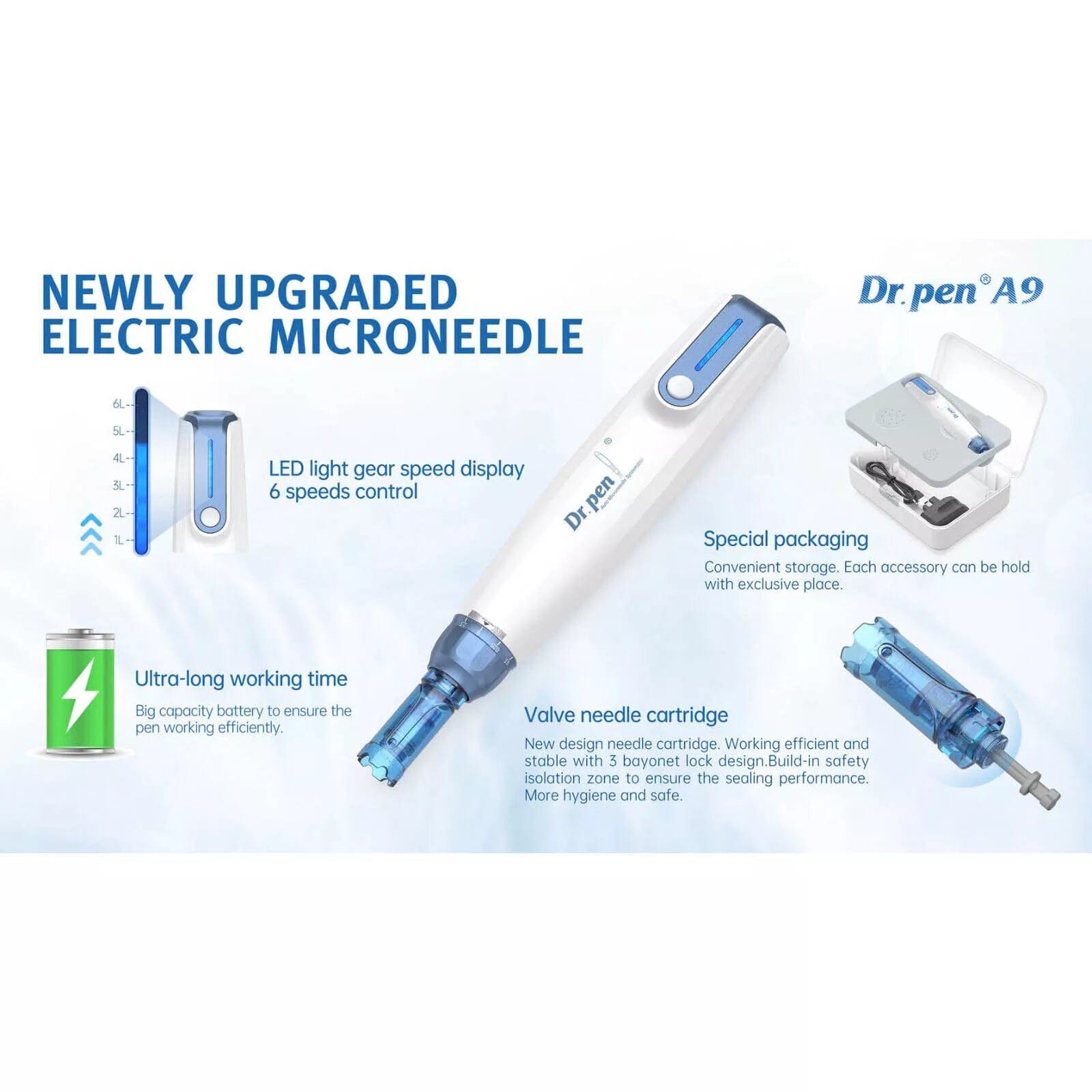 Dr. Pen A9 MicroNeedling Derma Pen (oficial y auténtico)