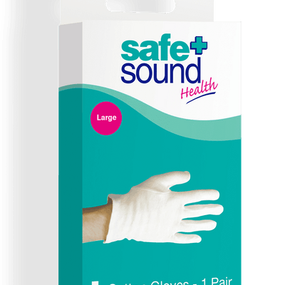 Safe & Sound Cotton Gloves Large 1 Pair - welzo