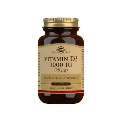 Solgar Vitamin D3 1000 IU (25 ug) Softgels Pack of 100