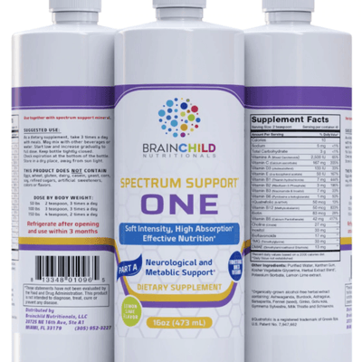 Spectrum Support I Lemon/Lime Vitamins 473 ml - BrainChild Nutritionals - welzo