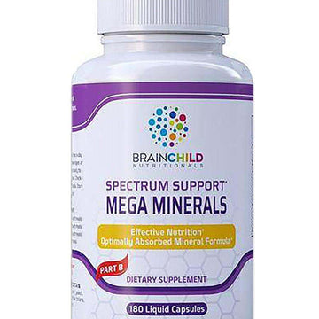 Spectrum Support Mega-Minerals 180 caps - BrainChild Nutritionals - welzo