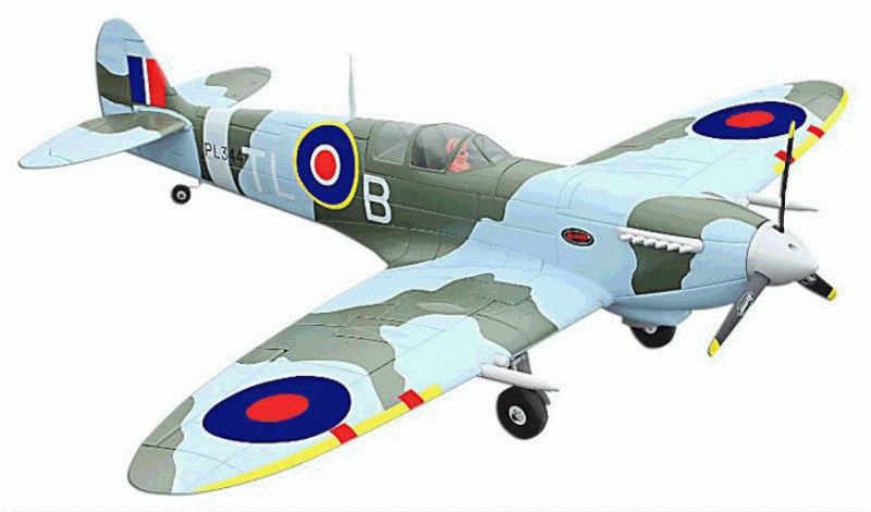SkyFalcon Spitfire V2 4-Channel RC Plane with Autopilot Gyro – RTF 2.4GHz