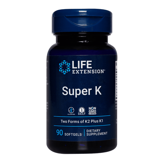 Super K (vitamin K2) with Advanced K2 Complex - 90 Softgels - Life Extension - welzo