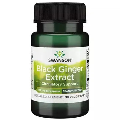 Swanson Black Ginger Extract 100mg 30 Veg Capsules