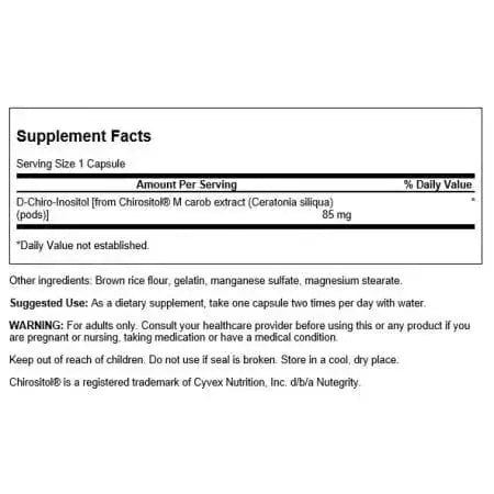 Swanson Chirositol DChiroInositol 60 Capsules
