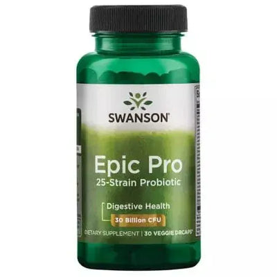 Swanson Epic Pro 25Strain Probiotic 30 Billion CFU Vegetarian DrCapsules