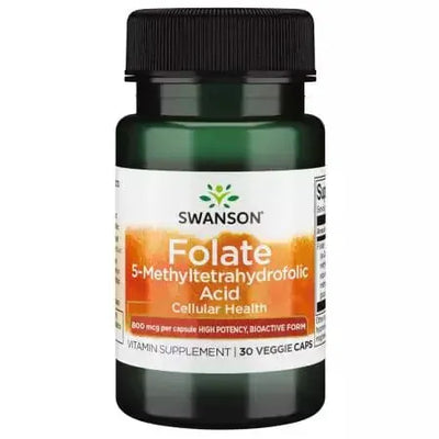 Swanson Folate 5Methyltetrahydrofolic Acid 800 mcg (1,360 mcg DFE) 30 Veg Caps
