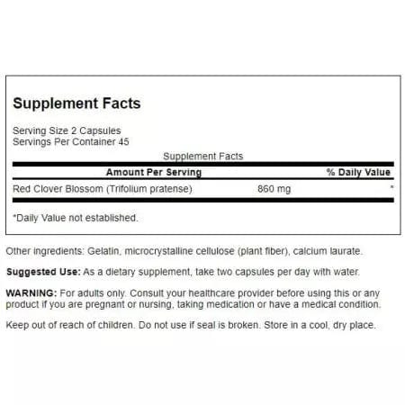 Swanson Full Spectrum Red Clov-er Blossom 430mg 90 Capsule
