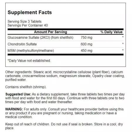 Swanson Glucosamin, Chondroitin & MSM