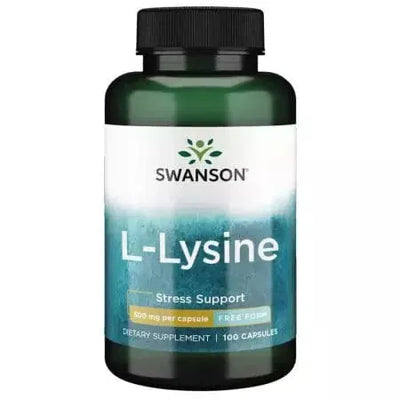 Swanson LLysine Free Form 500mg 100 Capsules